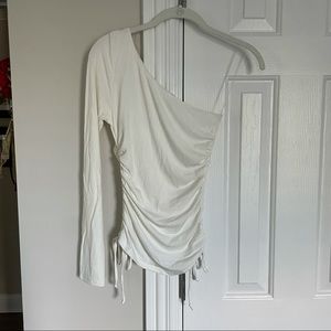 One shoulder long sleeve top